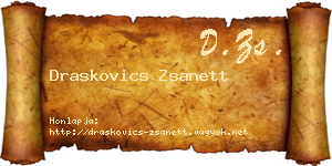 Draskovics Zsanett névjegykártya